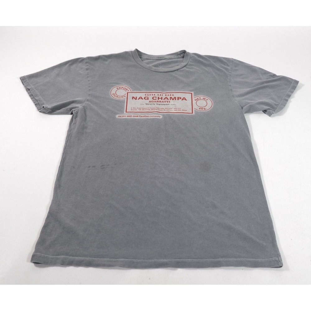 Life Clothing Co T-Shirt Mens M Gray Nag Champa Incense Graphic Short Sleeve Tee